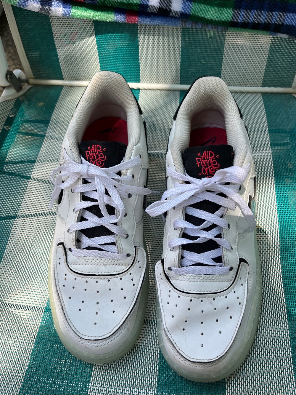 Nike White Leather Air Force 1 Low-Top Sneakers